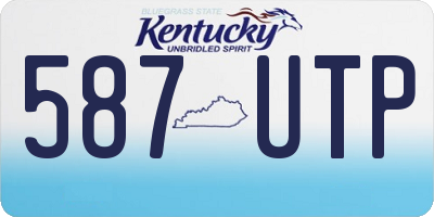 KY license plate 587UTP