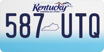 KY license plate 587UTQ