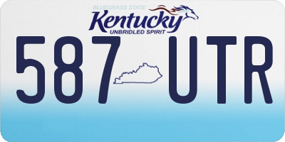 KY license plate 587UTR