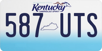 KY license plate 587UTS