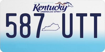 KY license plate 587UTT