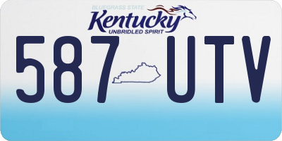KY license plate 587UTV