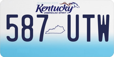 KY license plate 587UTW