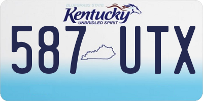 KY license plate 587UTX