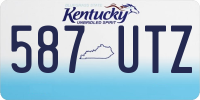 KY license plate 587UTZ