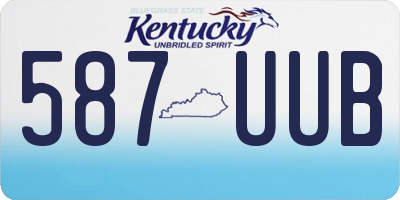 KY license plate 587UUB