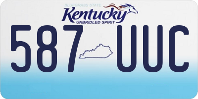 KY license plate 587UUC