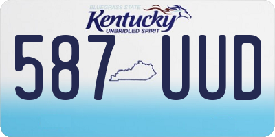 KY license plate 587UUD
