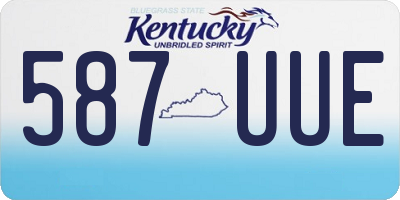 KY license plate 587UUE