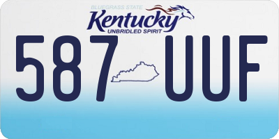 KY license plate 587UUF