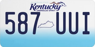 KY license plate 587UUI