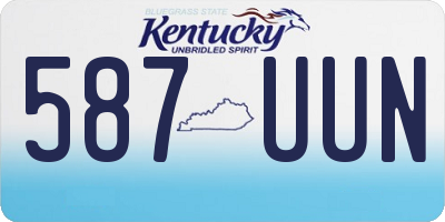 KY license plate 587UUN