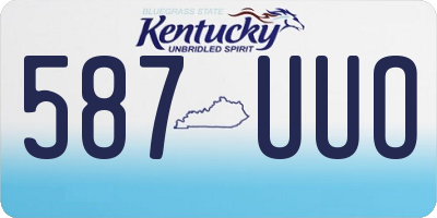 KY license plate 587UUO