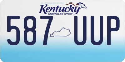 KY license plate 587UUP