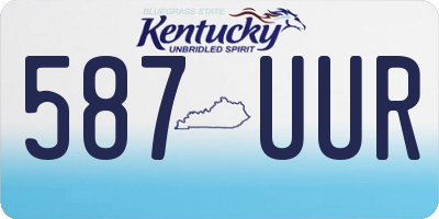 KY license plate 587UUR