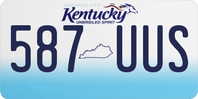 KY license plate 587UUS