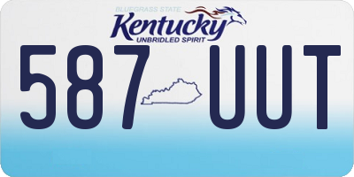 KY license plate 587UUT