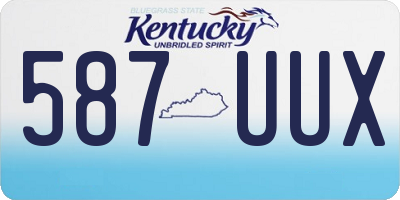 KY license plate 587UUX