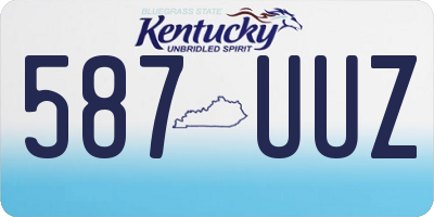 KY license plate 587UUZ