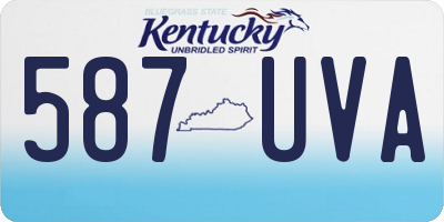 KY license plate 587UVA