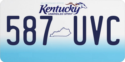 KY license plate 587UVC