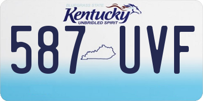 KY license plate 587UVF