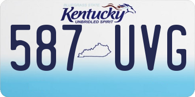 KY license plate 587UVG