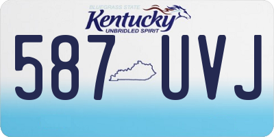 KY license plate 587UVJ