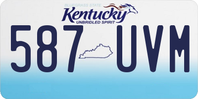 KY license plate 587UVM