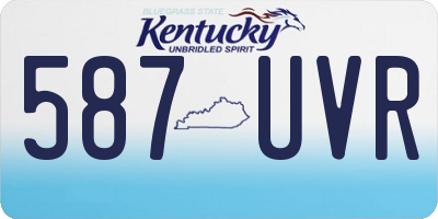 KY license plate 587UVR