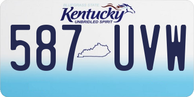 KY license plate 587UVW