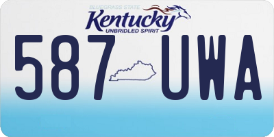 KY license plate 587UWA