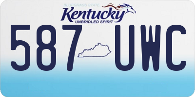 KY license plate 587UWC