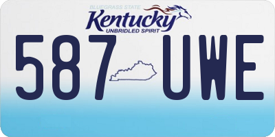 KY license plate 587UWE