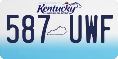 KY license plate 587UWF