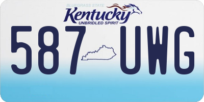 KY license plate 587UWG