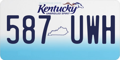KY license plate 587UWH