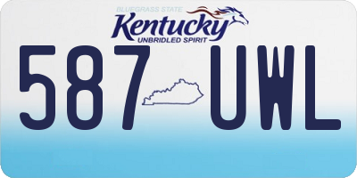 KY license plate 587UWL