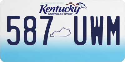 KY license plate 587UWM