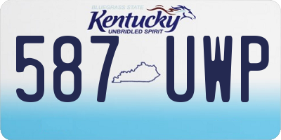 KY license plate 587UWP