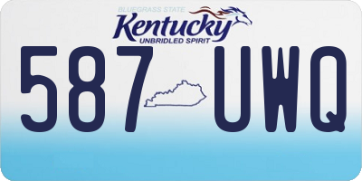 KY license plate 587UWQ
