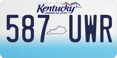 KY license plate 587UWR