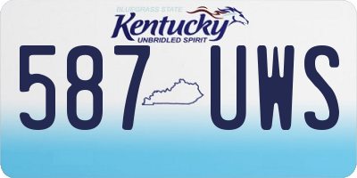 KY license plate 587UWS