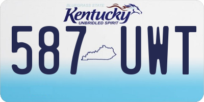 KY license plate 587UWT