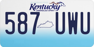 KY license plate 587UWU