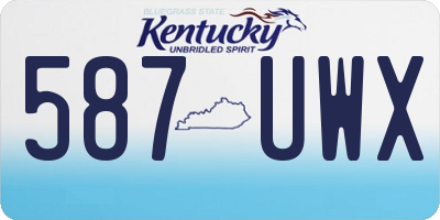 KY license plate 587UWX