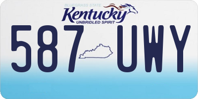 KY license plate 587UWY