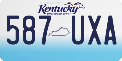 KY license plate 587UXA