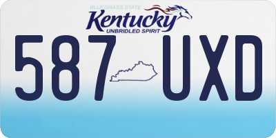 KY license plate 587UXD