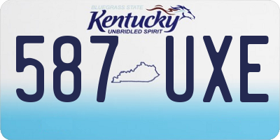 KY license plate 587UXE